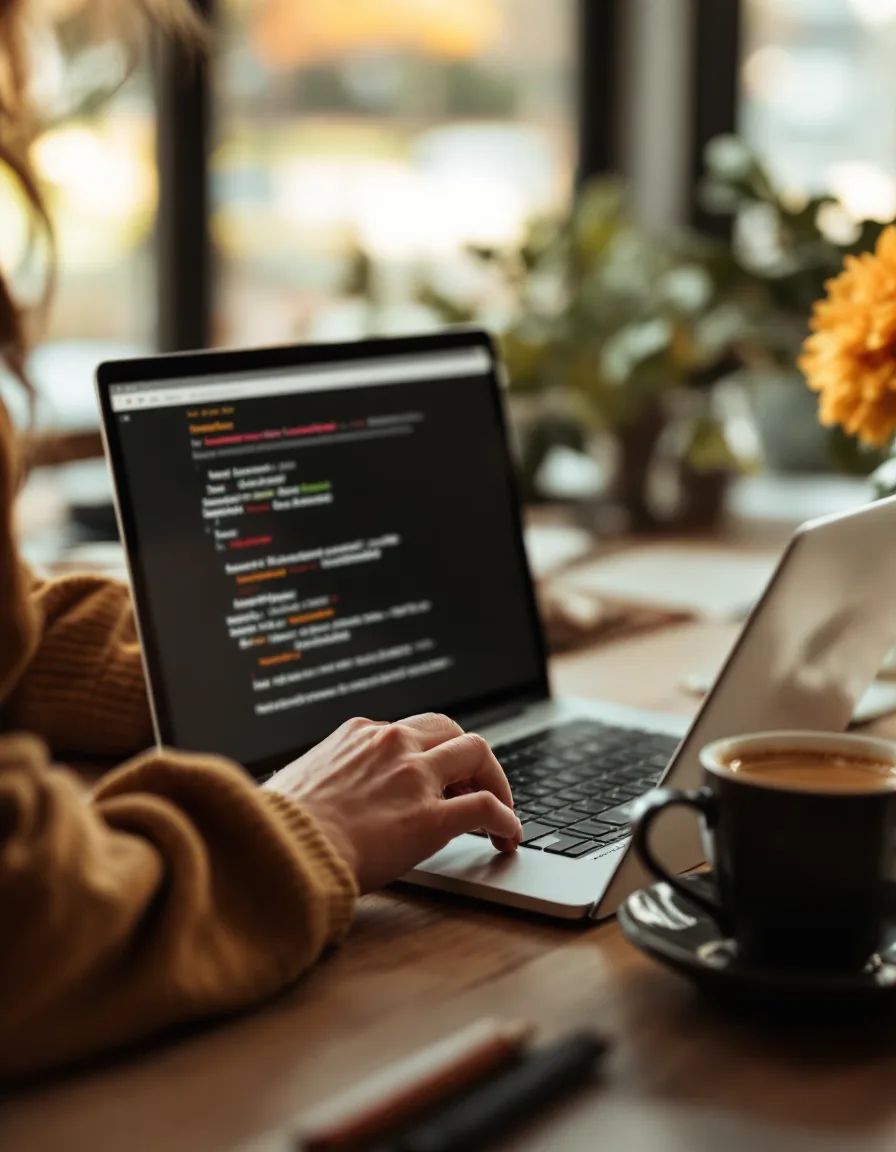 Copywriter writing captions